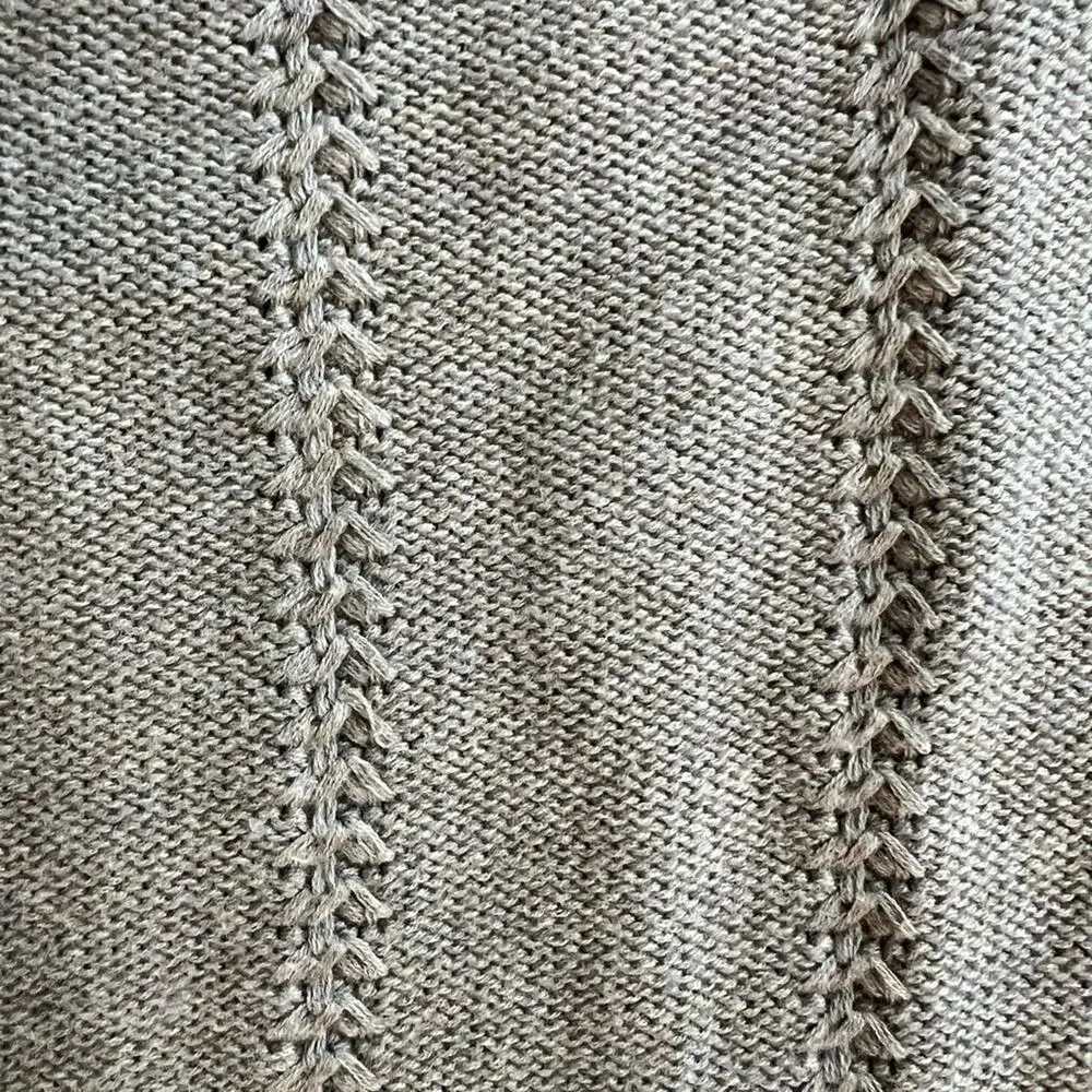 Tommy Bahama Men’s Cotton Cable Knit Sweater Vest V-Neck Tan Preppy Golf Size XL